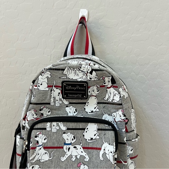 Disney Parks Loungefly Backpack 101 Dalmatians Gray Stripe - Picture 4 of 14